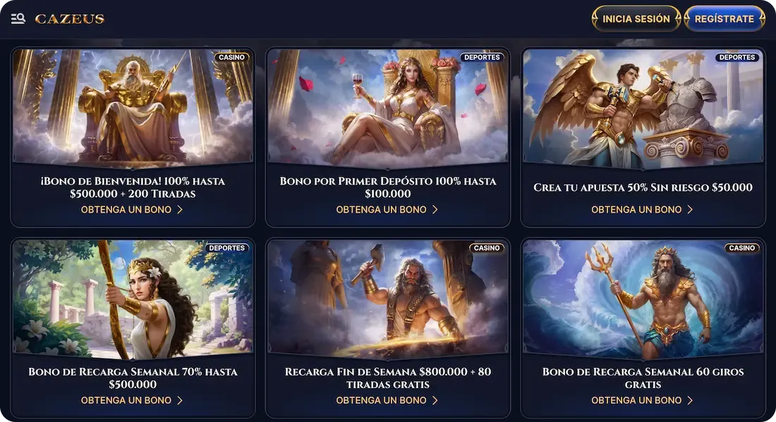 bonos del casino cazeus