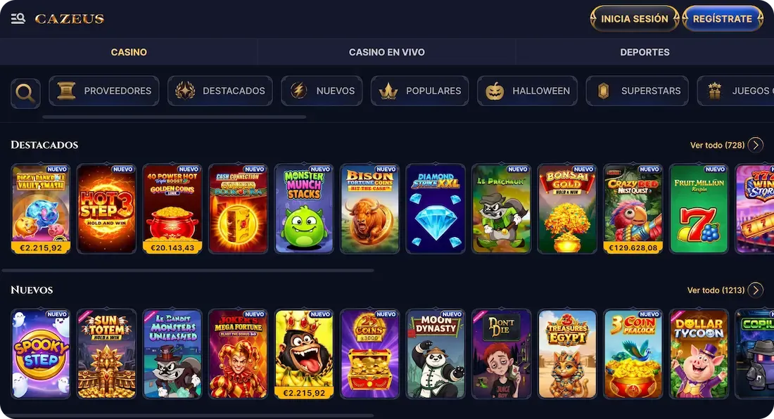 juegos del casino cazeus